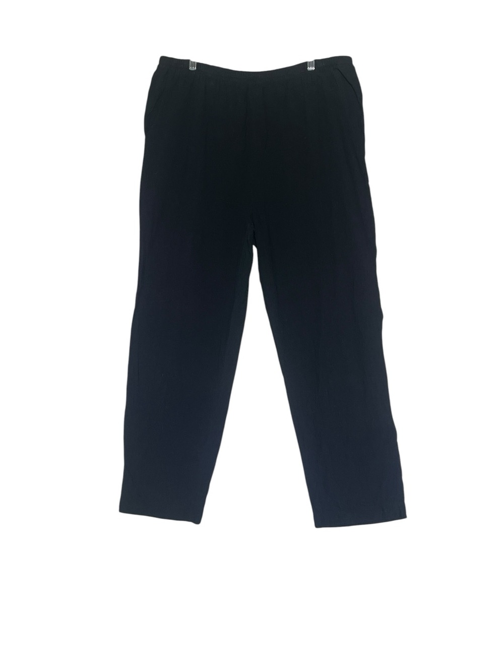 Vintage ALFREDO'S WIFE Black Elastic Waist Straight Leg Pocket Pants Large